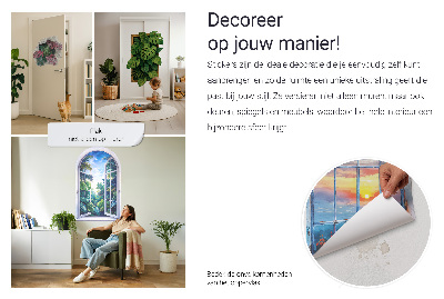 Fausse fenêtre trompe l'oeil 78x80 Fenêtre idyllique