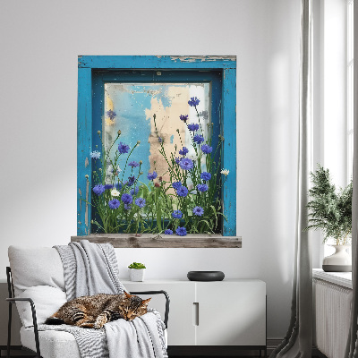 Fausse fenêtre trompe l'oeil 71x80 charme champêtre