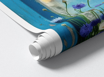 Fausse fenêtre trompe l'oeil 71x80 charme champêtre