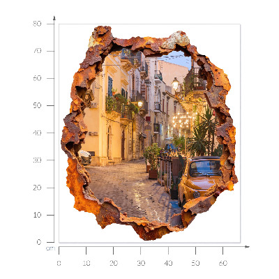 Sticker mural effet trou 3D 66x80 veilleuses