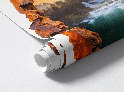 Sticker mural effet trou 3D 66x80 Panorama naturel