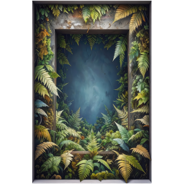 Fausse fenêtre trompe l'oeil 52x80 Harmonie naturelle