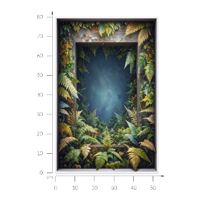 Fausse fenêtre trompe l'oeil 52x80 Harmonie naturelle