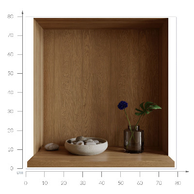 Sticker mural 3d 79x80 Décorations naturelles