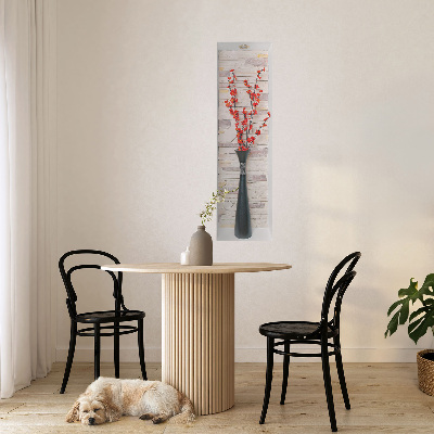 Sticker mural 3d 23x80 Fleurs et pierres