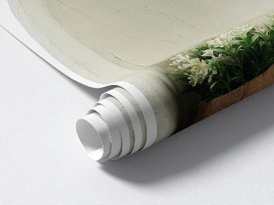 Sticker mural 3d 60x80 Bouquet de jute