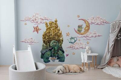 Autocollant mural 100x129 Fantasmes animaliers sous forme de dessin animé