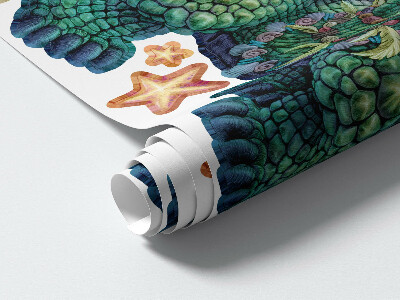 Autocollant mural 100x129 Fantasmes animaliers sous forme de dessin animé