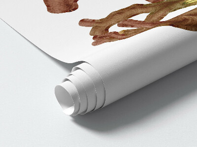 Autocollant mural 100x179 Cabanes dans les arbres de contes de fées en forêt dans un style de dessin animé