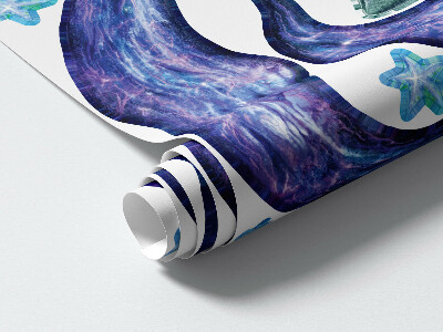 Autocollant mural 100x150 Fusées spatiales d'astronautes dans un style de dessin animé