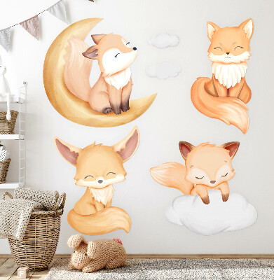 Autocollant mural 100x160 Animaux mignons à l'aquarelle dans un style céleste