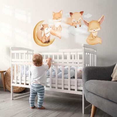 Autocollant mural 100x160 Animaux mignons à l'aquarelle dans un style céleste