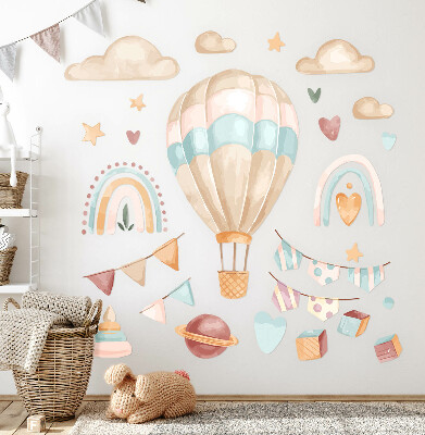Autocollant mural 100x141 Motifs pastel aquarelle bohème
