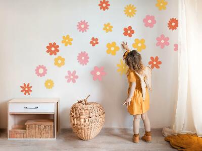 Autocollant mural 100x140 Des accents floraux pastel dans une version joyeuse