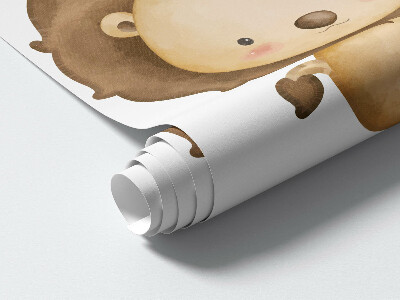 Autocollant mural 100x153 Ballons animaux bohèmes pastel et mignons