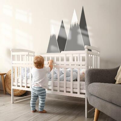 Autocollant mural 100x159 Sommets de montagnes en hiver dans une photo illustrative