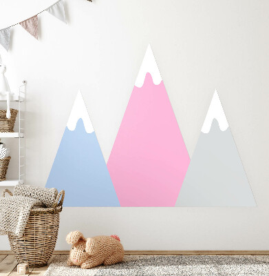 Autocollant mural 100x175 Des sommets pastel aux sommets enneigés