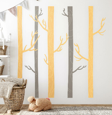 Autocollant mural 100x169 Forêt pastel avec arbres décoratifs