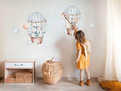 Autocollant mural 100x146 Ballons pastel avec pendentifs aquarelle