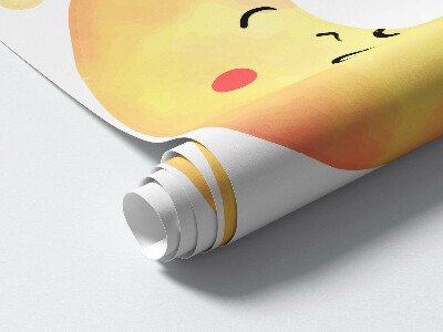 Autocollant mural 130x194 Ciel aquarelle avec étoiles et pastels