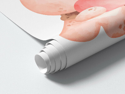 Autocollant mural 130x179 Des lapins mignons dans une famille pastel