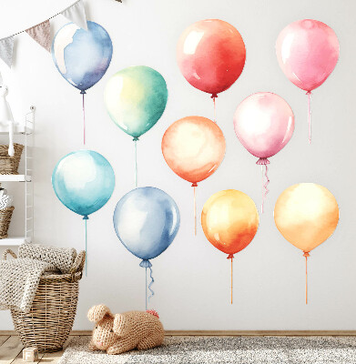 Autocollant mural 130x151 Ballons pastel dans une harmonie colorée