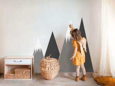 Autocollant mural 130x207 Sommets de montagnes en hiver dans une photo illustrative