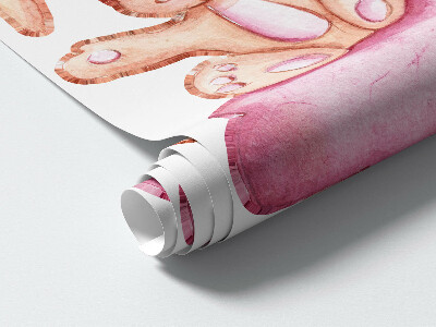 Autocollant mural 130x208 Nuages pastel avec moutons et lapins