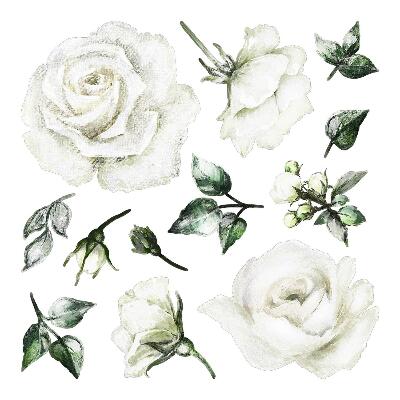 Autocollant mural 130x223 Motifs floraux aux aquarelles pastel