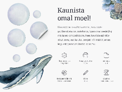 Autocollant mural 60x92 Safari animaux exotiques dans la jungle pastel