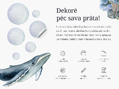 Autocollant mural 60x76 Les animaux sauvages et les tropiques en version dessin animé