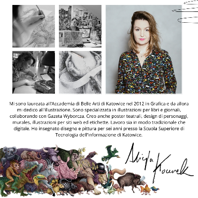 Autocollant mural 60x73 Un conte de fées sous-marin avec des animaux marins