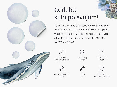 Autocollant mural 60x64 Un conte de fées sous-marin avec des méduses de mer dans le dessin