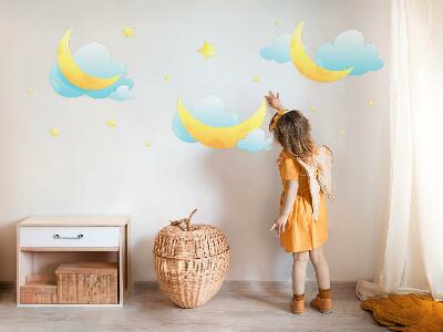 Autocollant mural 60x96 Ciel nocturne avec lune et étoiles subtiles