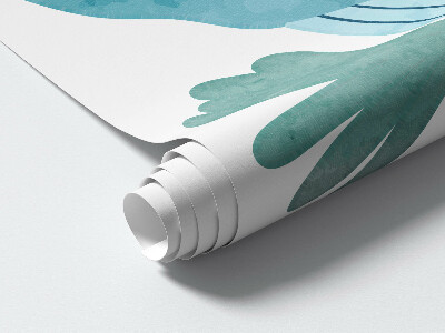 Autocollant mural 60x109 Un paradis marin dans un style aquarelle