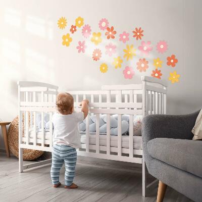 Autocollant mural 60x84 Des accents floraux pastel dans une version joyeuse