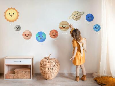 Autocollant mural 60x110 De belles planètes dans une danse cosmique