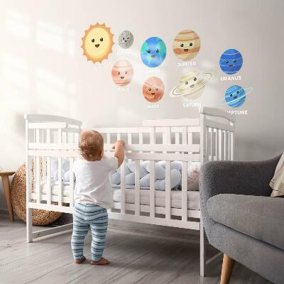 Autocollant mural 60x110 De belles planètes dans une danse cosmique