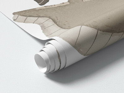 Autocollant mural 60x91 Dinosaures bohèmes pastel mignons