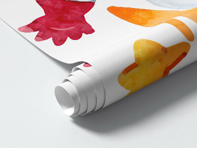 Autocollant mural 60x101 Motif pastel spatial avec astronaute et fusées