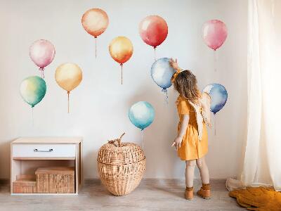 Autocollant mural 60x70 Ballons pastel dans une harmonie colorée