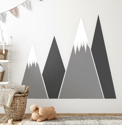 Autocollant mural 60x96 Sommets de montagnes en hiver dans une photo illustrative