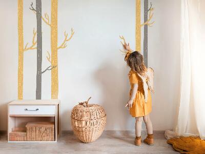 Autocollant mural 60x102 Forêt pastel avec arbres décoratifs
