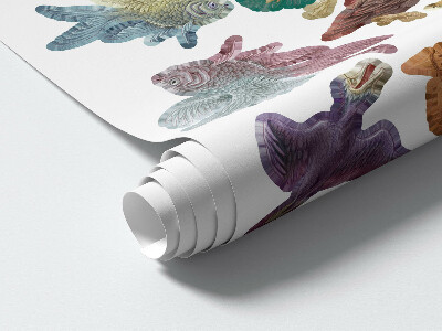 Autocollant mural 60x104 Animaux magiques aux graphismes pastel