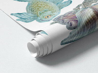 Autocollant mural 60x67 Une sirène dans un style de dessin pastel