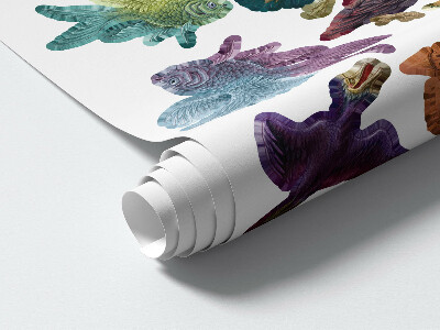 Autocollant mural 80x138 Animaux de dessins animés du monde magique