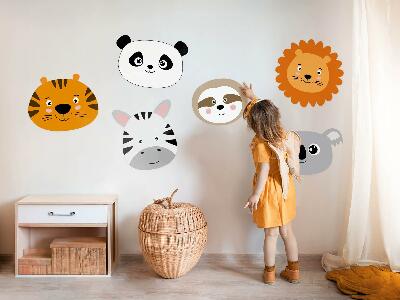 Autocollant mural 80x121 Safari avec des animaux sauvages dans une édition charmante
