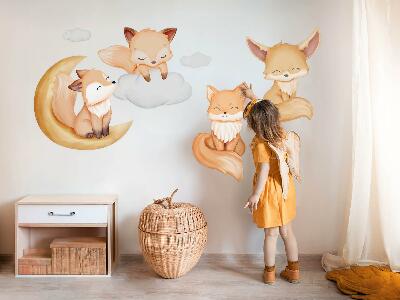 Autocollant mural 80x128 Animaux mignons à l'aquarelle dans un style céleste