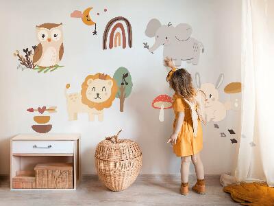 Autocollant mural 80x146 Un charmant motif animalier bohème