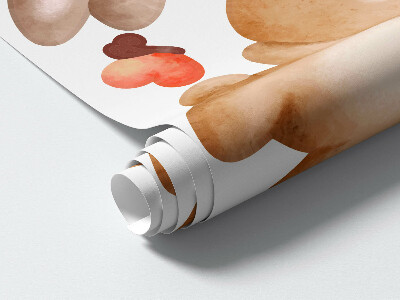 Autocollant mural 80x99 Lapins et papillons pastel dans un style forestier